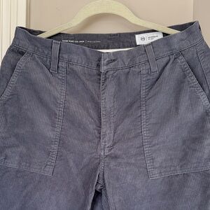 AG Los Angeles women’s  Gray Corduroy Crop Pants